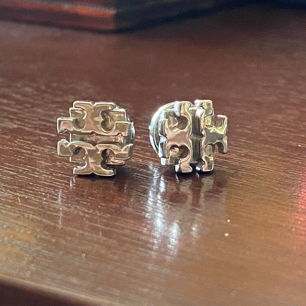 Tory Burch logo earrings